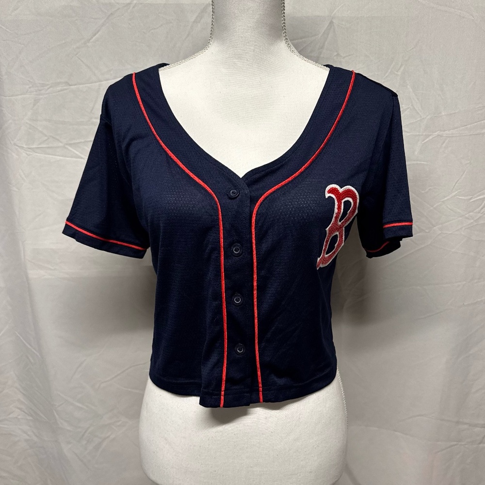 Victoria's Secret Cropped Boston Red Sox Jersey Top
